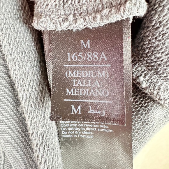 ALLSAINTS Xonda Full Zip Hoodie Women Sz Medium Gray Cotton Distressed Oversized - Picture 7 of 16